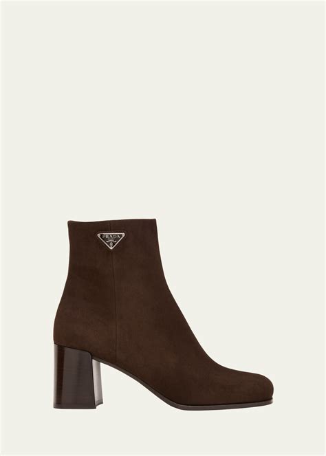 prada suede zip ankle booties|prada wedge boots suede.